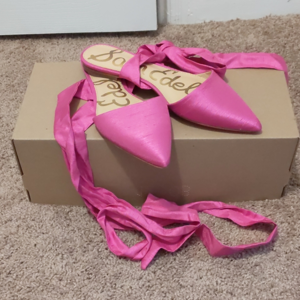 Same Edelman pink mules size 7.5